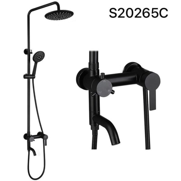 BS-SS034 Black standard shower sets - Image 2