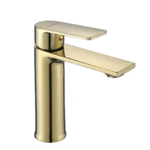TBM052 Golden Flat lever Bathroom faucets basin mixer tap