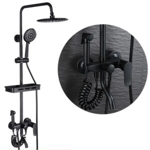 365-SM032 Black standard SF shower mixer sets