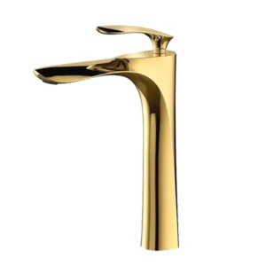 TBM061 High Base Golden Flower Bathroom Faucets Basin Mixer Tap