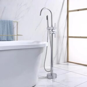 365-SM012 Chrome round floor-standing shower mixer