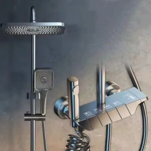 365-SM019 Grey piano button control Mixer shower sets