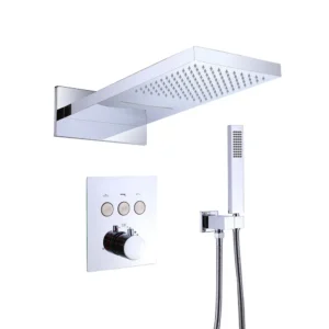 365-SM011 Chrome button control executive concealed shower mixer