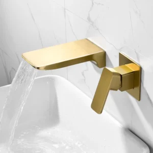 TBM051 Golden Bold straight concealed bathroom faucets basin mixer tap