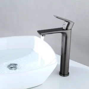 TBM013 Black High base Flat lever Bathroom Faucet Basin mixer