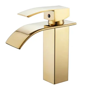 TBM064 High Quality golden waterfall Bathroom Faucets basin mixer tap
