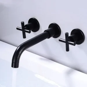 TBM047 Dual Black control concealed bathroom faucets basin mixer tap