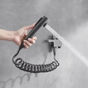 365-SM047 Grey piano button control modern shattaf hand spray shower