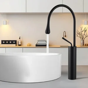 TBM067 High-Base Black Modern kitchen-Bathroom Faucets