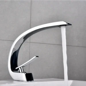 TBM084 Super quality Chrome curved bathroom faucets basin mixer tap