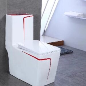 TWC054 Red on White Luxury Executive Water Closet Toilet sets