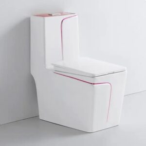 TWC051 Pink on Black Luxury Executive Water Closet Toilet sets