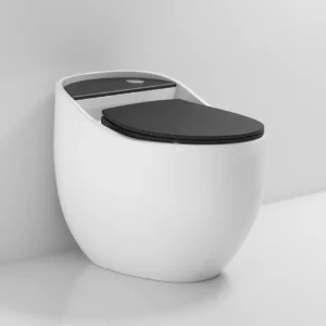 TWC005 Black & White Super Executive Egg-piece Water Closet Toilet