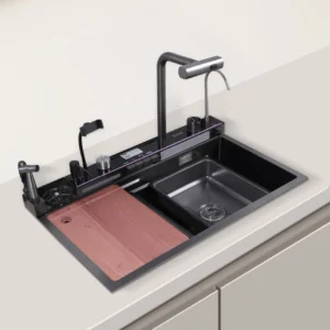 Executive Multifunctional Smart Luxury Fullest-Option Kitchen Sink with Phone Holder