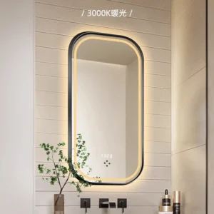 1000x600mm Framed Multiple Light Standing Led Mirror