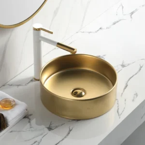 Perfect Round Golden Counter-top basin