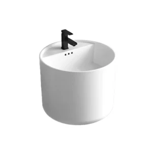 Tube Round Modern Wall-hung Basin