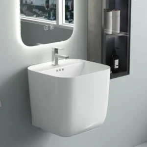 Tube Square Modern Wall-hung Basin