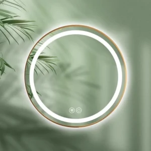 750mm Golden Frame Multi-light Led Mirror
