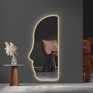 1500x600mm Standing Human Face Multi-light Led Mirror