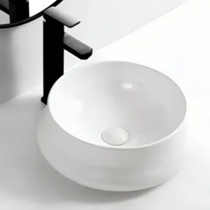 400x400mm White Stepping Round Counter-top Basin