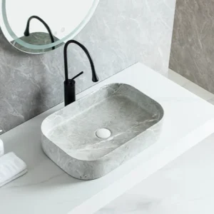 550x380mm Marble Grey Counter-top Basin