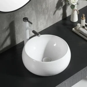 4800mm Tube-Round White Counter-top Basin